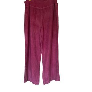 Jones New York 100% Linen Cropped Wide Leg Pants